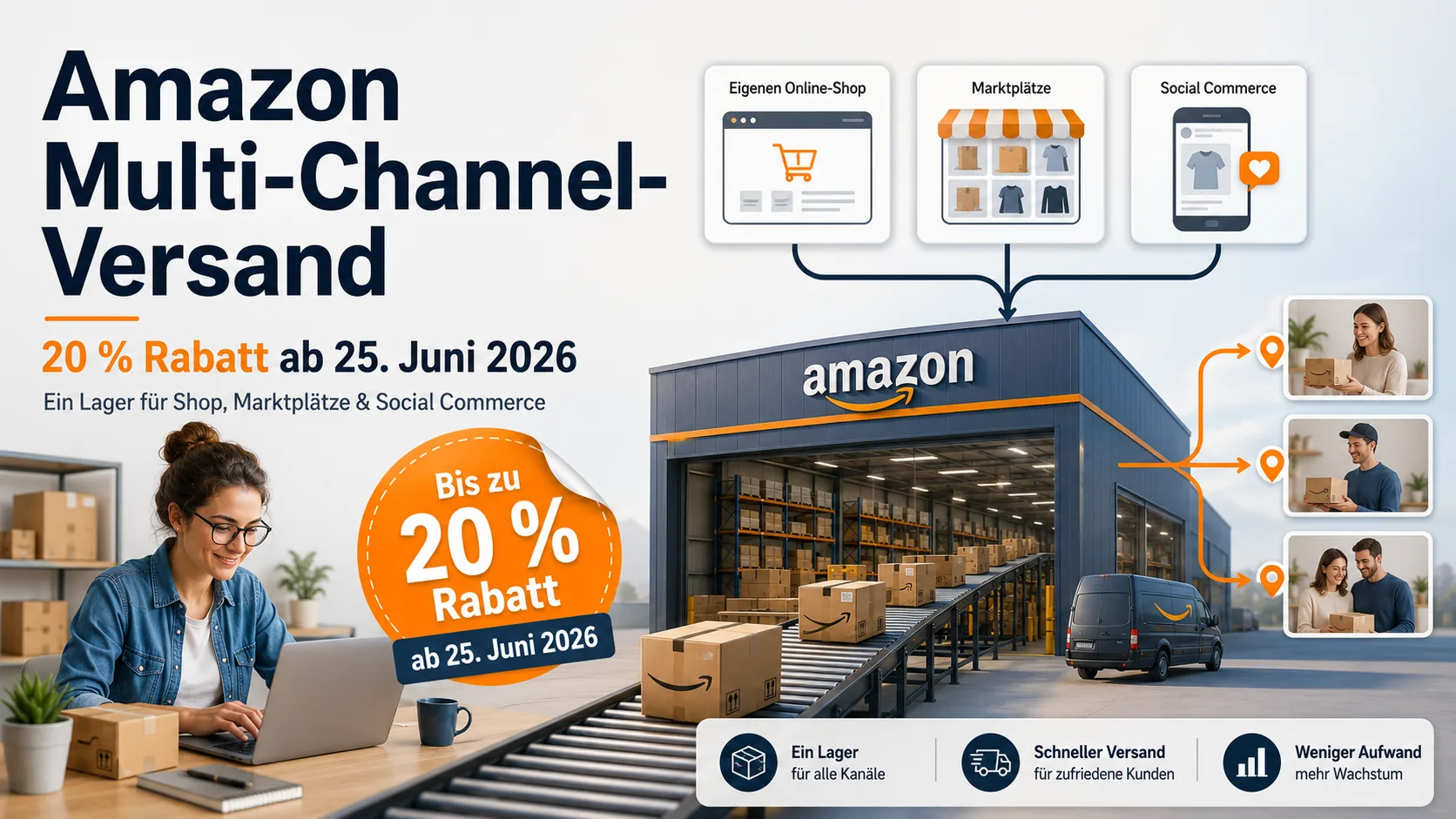 Amazon Multi Channel Versand 20% Rabatt ab 25.06.2026