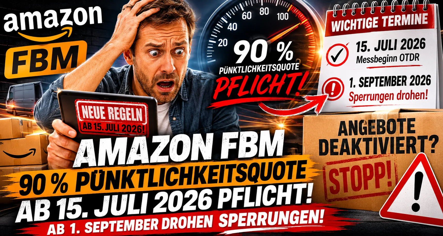 Amazon FBM desde el 15 de julio de 2026: el 90 % de entregas puntuales será obligatorio – amenazan bloqueos