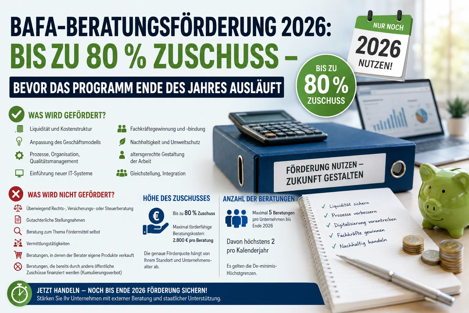 Subvención BAFA 2026: hasta el 80 % de ayuda en Alemania