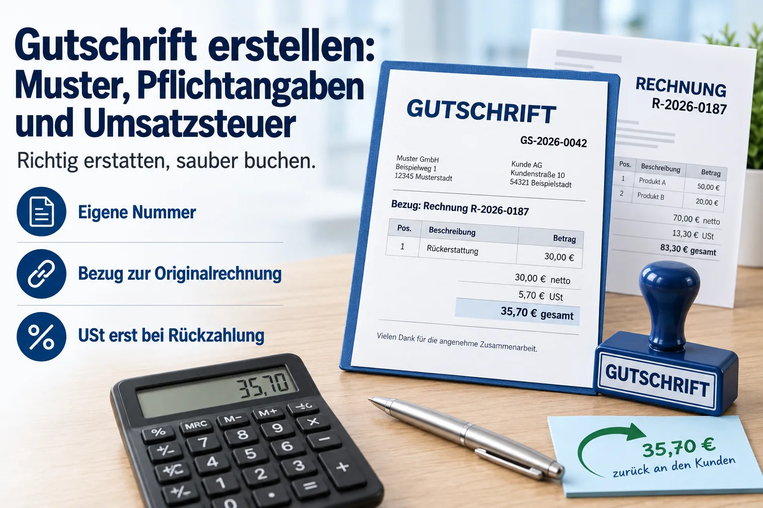 Credit notes in Germany: template, required details and VAT
