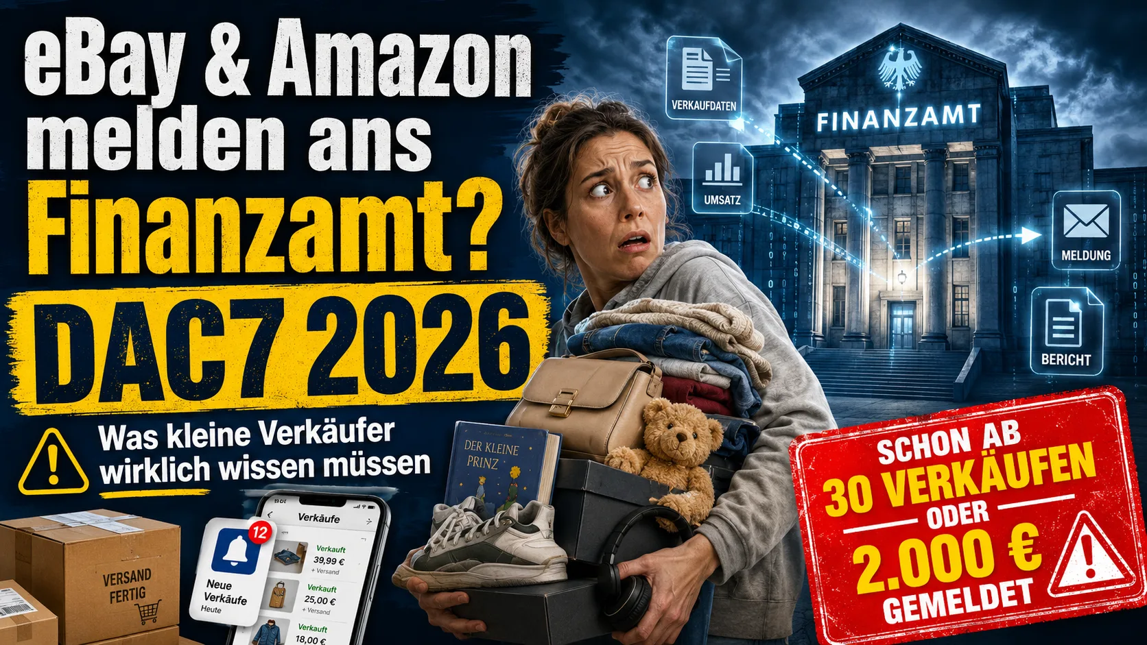 eBay & Amazon comunican a Hacienda: qué significa realmente DAC7 2026 para pequeños vendedores