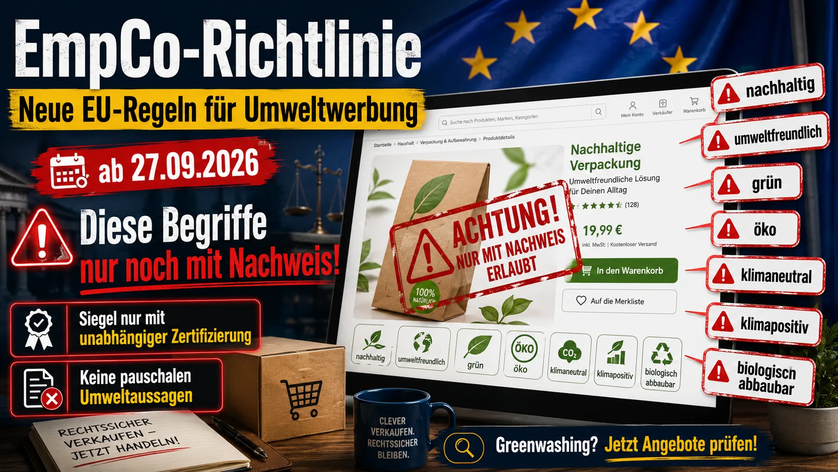 EmpCo Richtlinie ab 27.09.2026 - neue Regeln für die Umweltwerbung