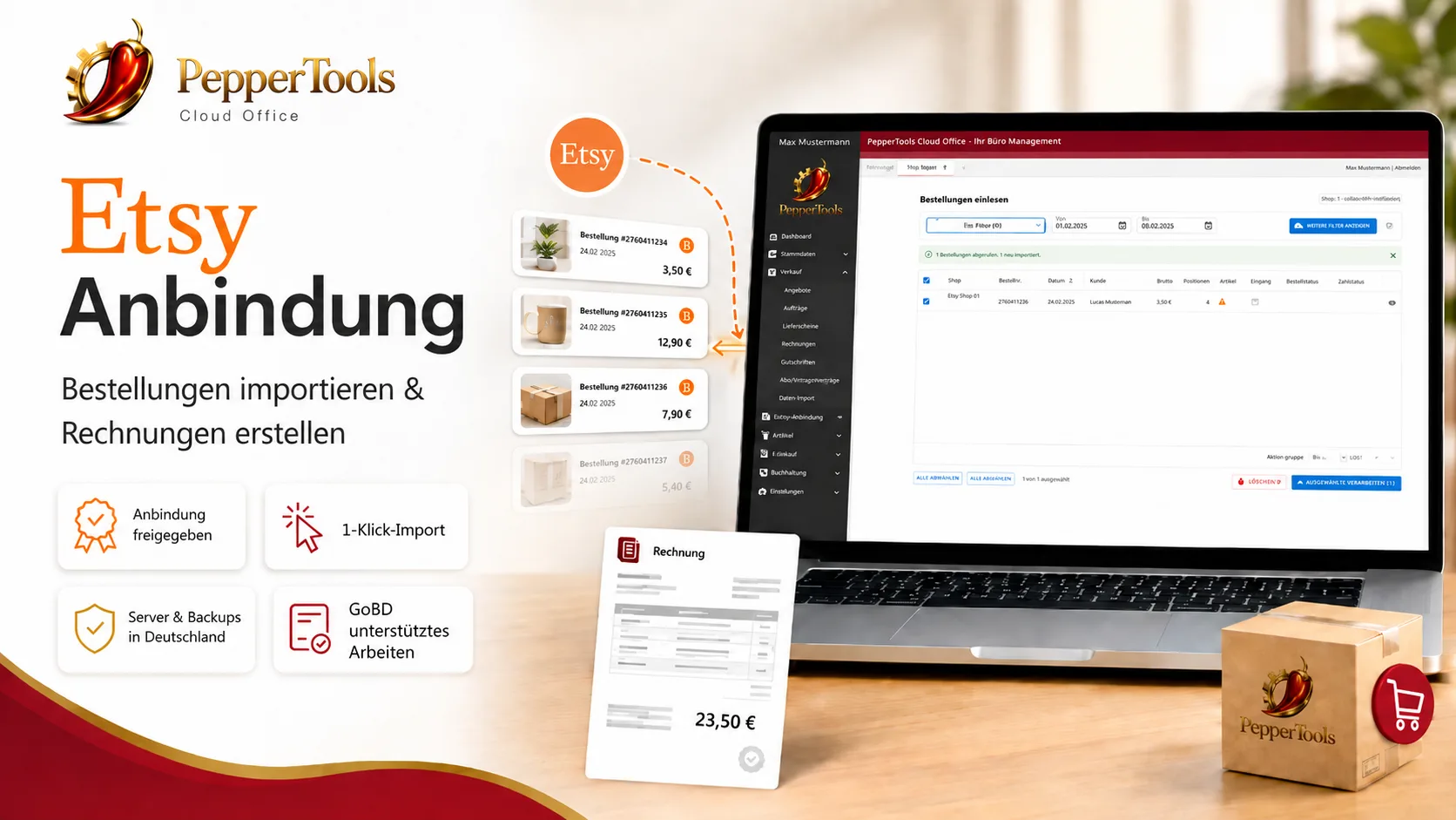 Etsy Anbindung - Bestellungsimport und Rechnungserstellung 2026