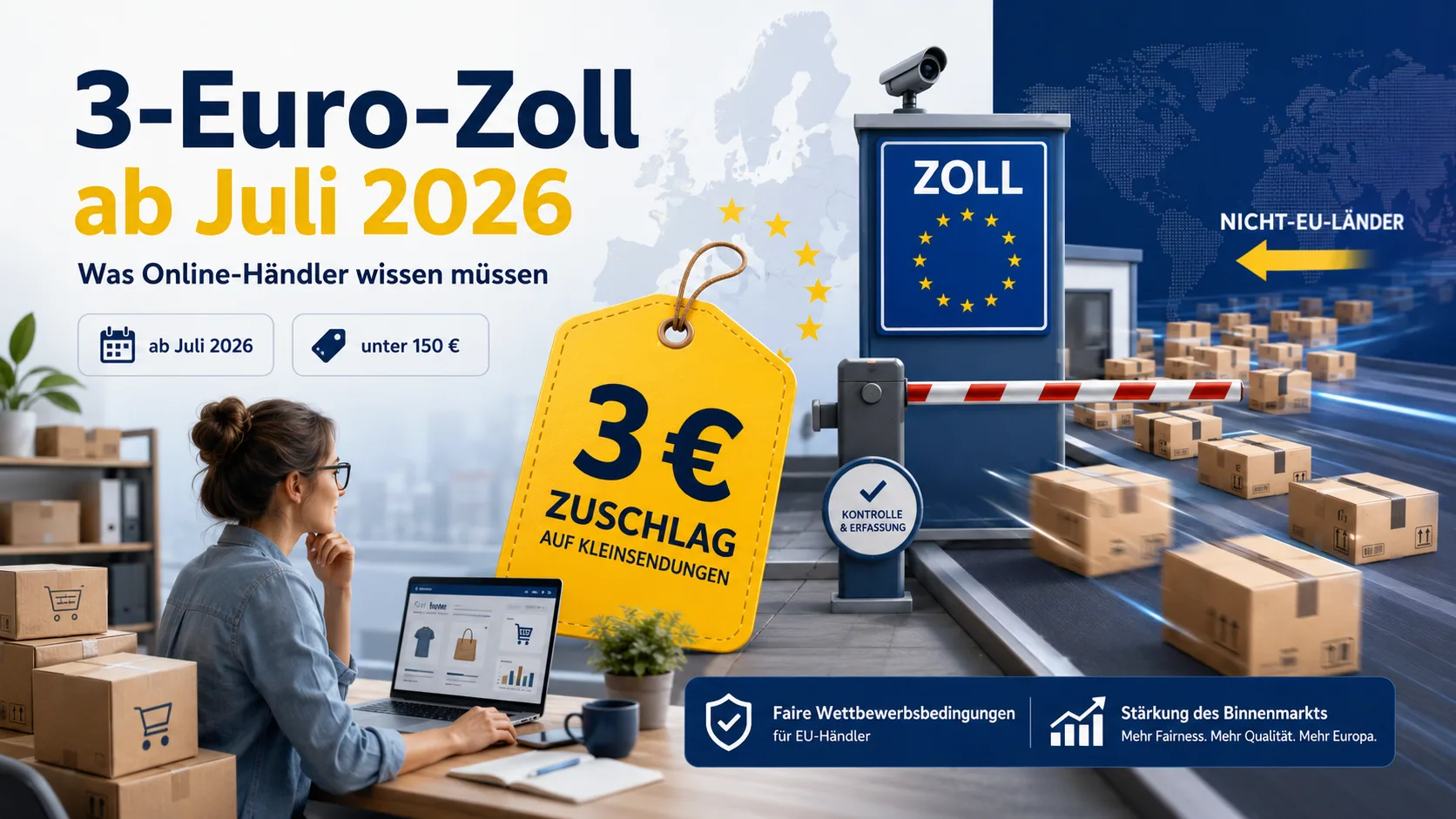 Arancel UE de 3 euros desde julio de 2026: claves para vendedores