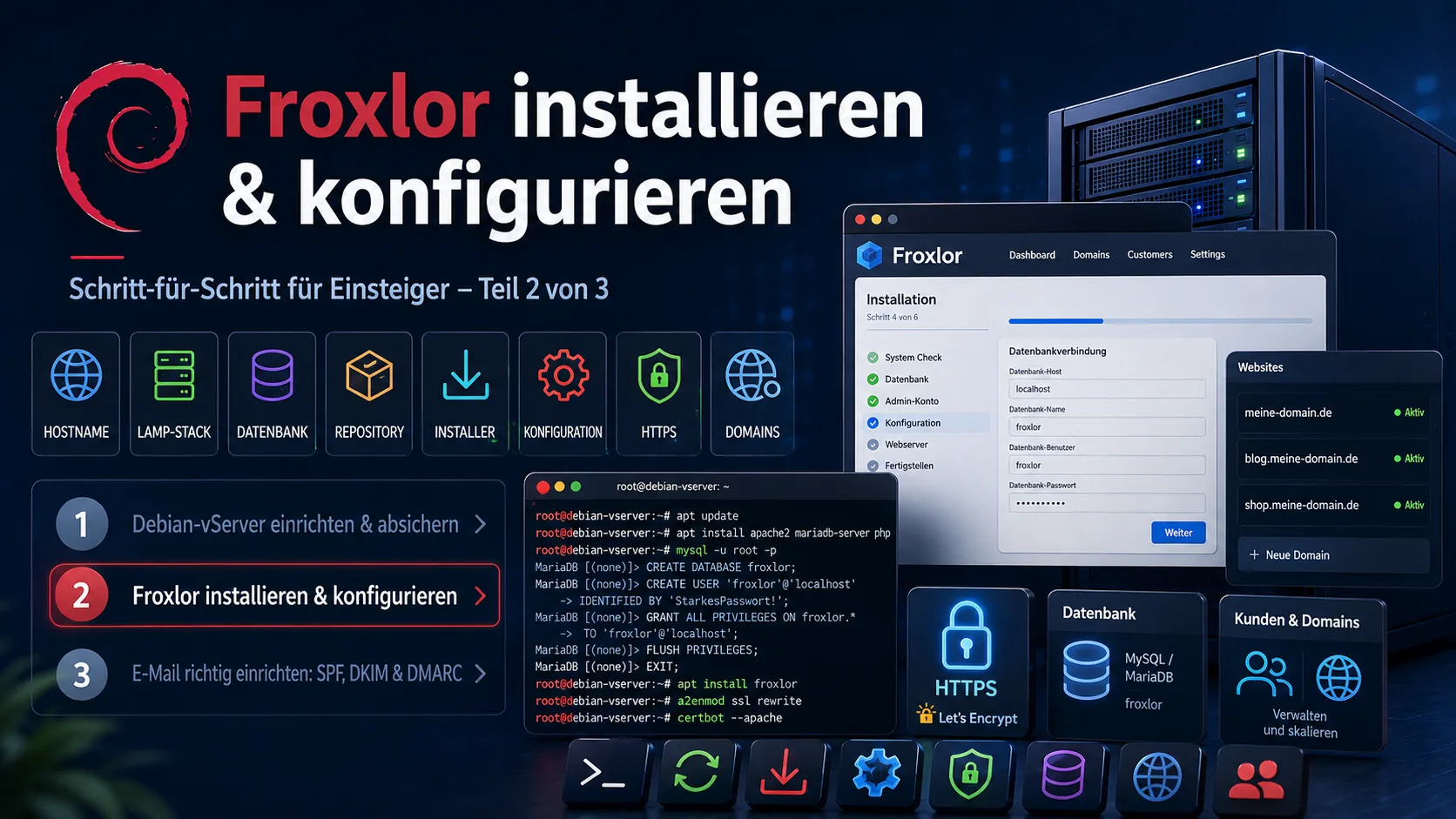 Instalar y configurar Froxlor: guía paso a paso para principiantes (Parte 2 de 3)