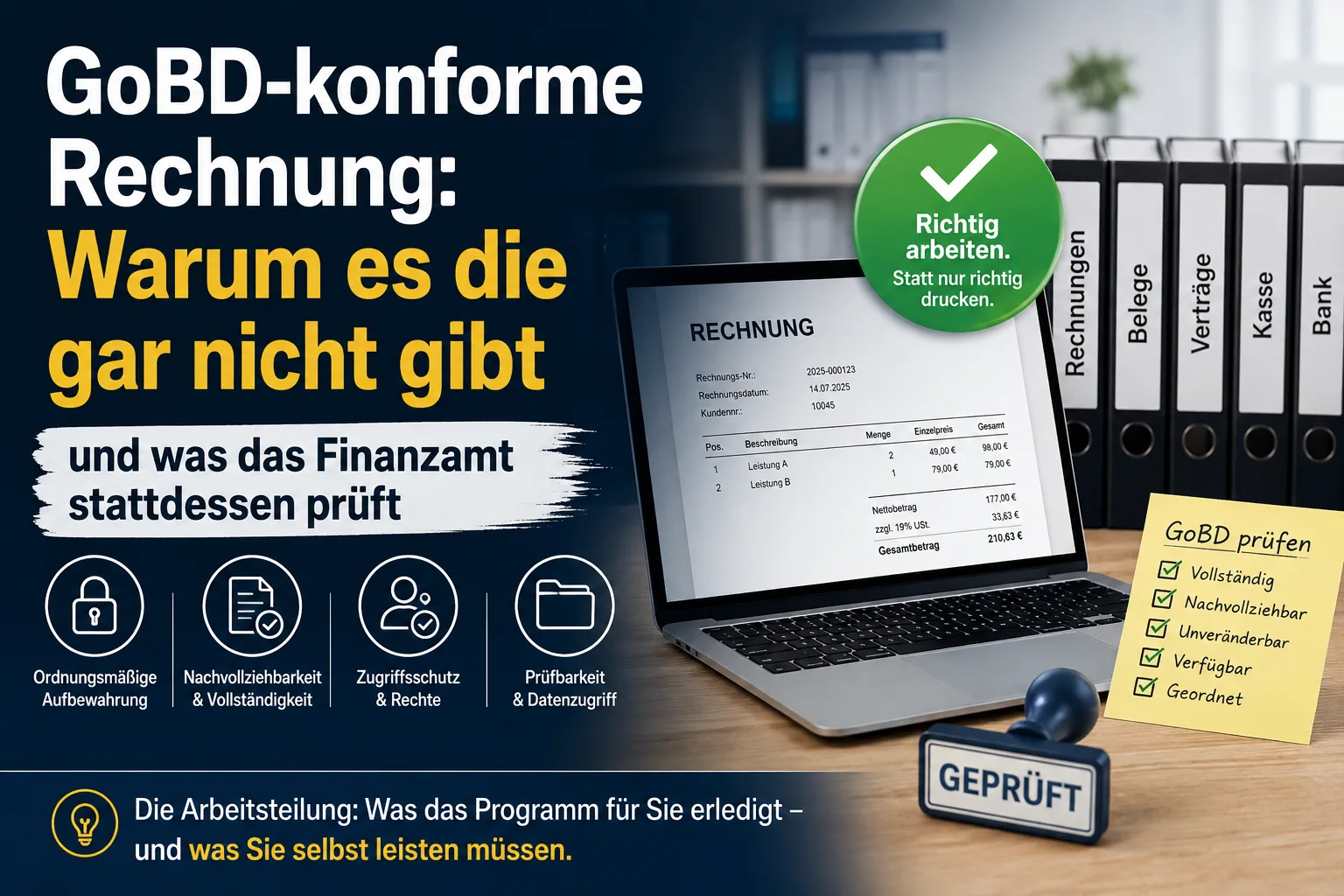 GoBD-konforme Rechnung: Warum es die gar nicht gibt – und was das Finanzamt stattdessen prüft