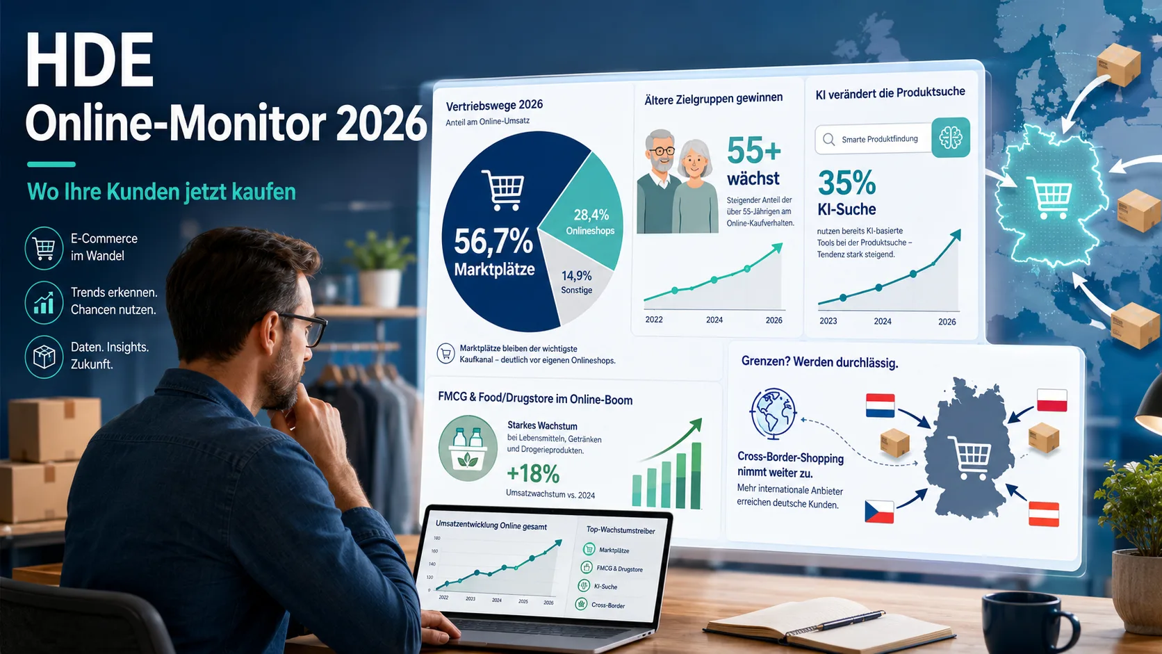 HDE Online-Monitor 2026: dónde compran ahora sus clientes
