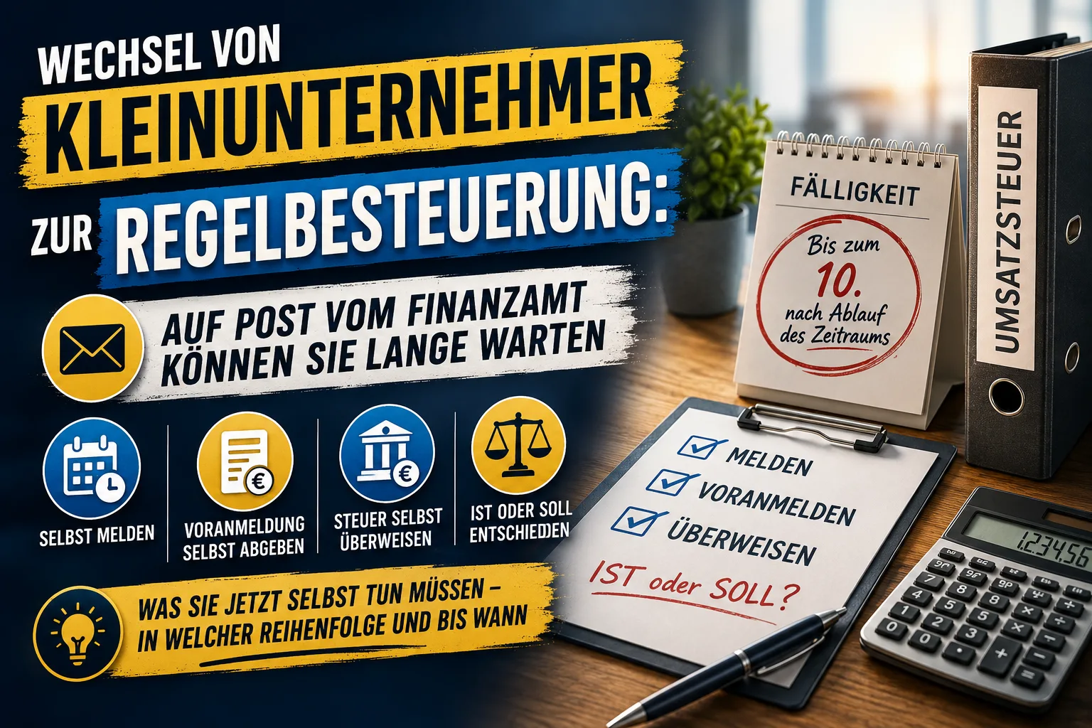 Overstap van Kleinunternehmer naar btw-plicht: op post van de Belastingdienst kunt u lang wachten