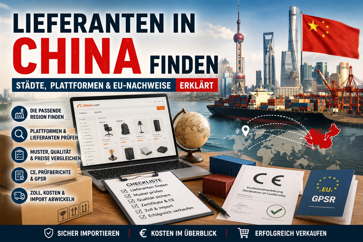Lieferanten in China finden: Städte, Plattformen und EU-Nachweise erklärt