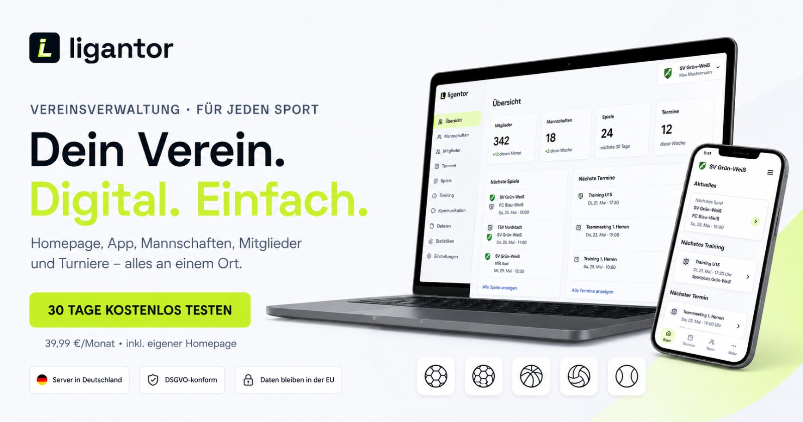 Software gestionale per società di calcio: sito, app e calendario a 39,99 € al mese