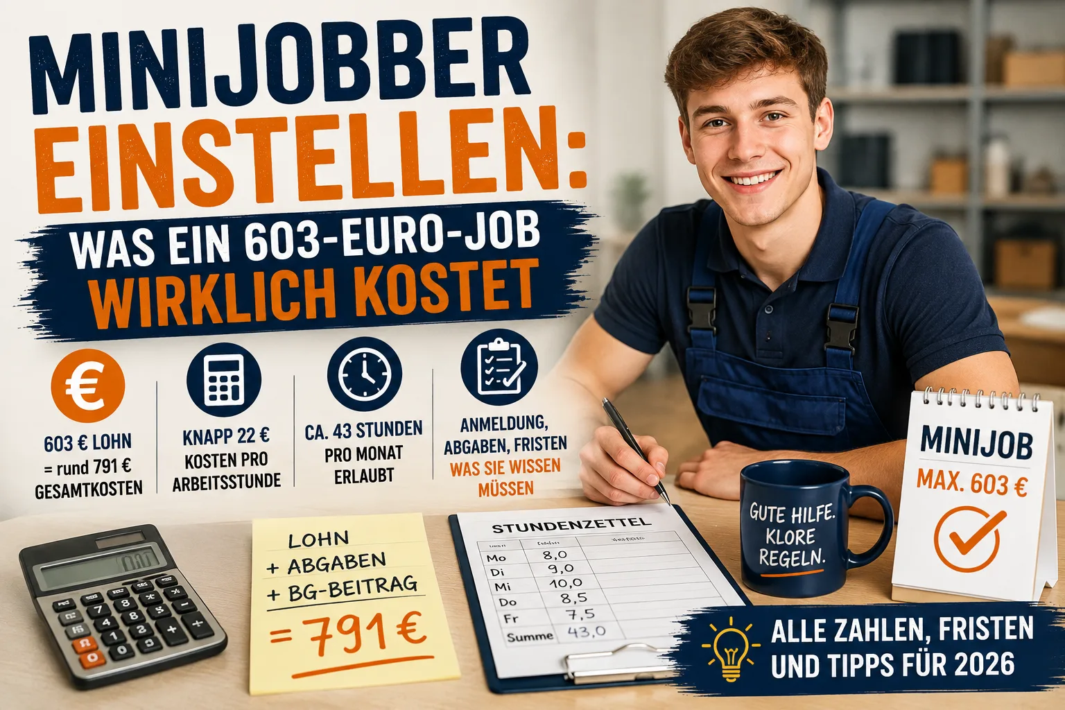 Embaucher un salarié en minijob : ce que coûte vraiment un emploi à 603 euros