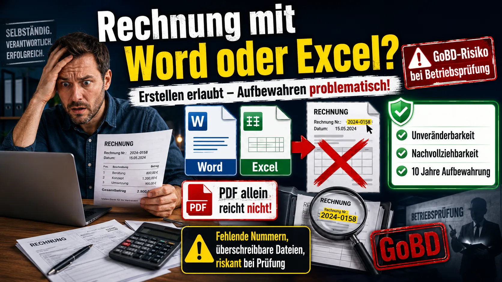 Выставлять счета в Word или Excel — это разрешено?