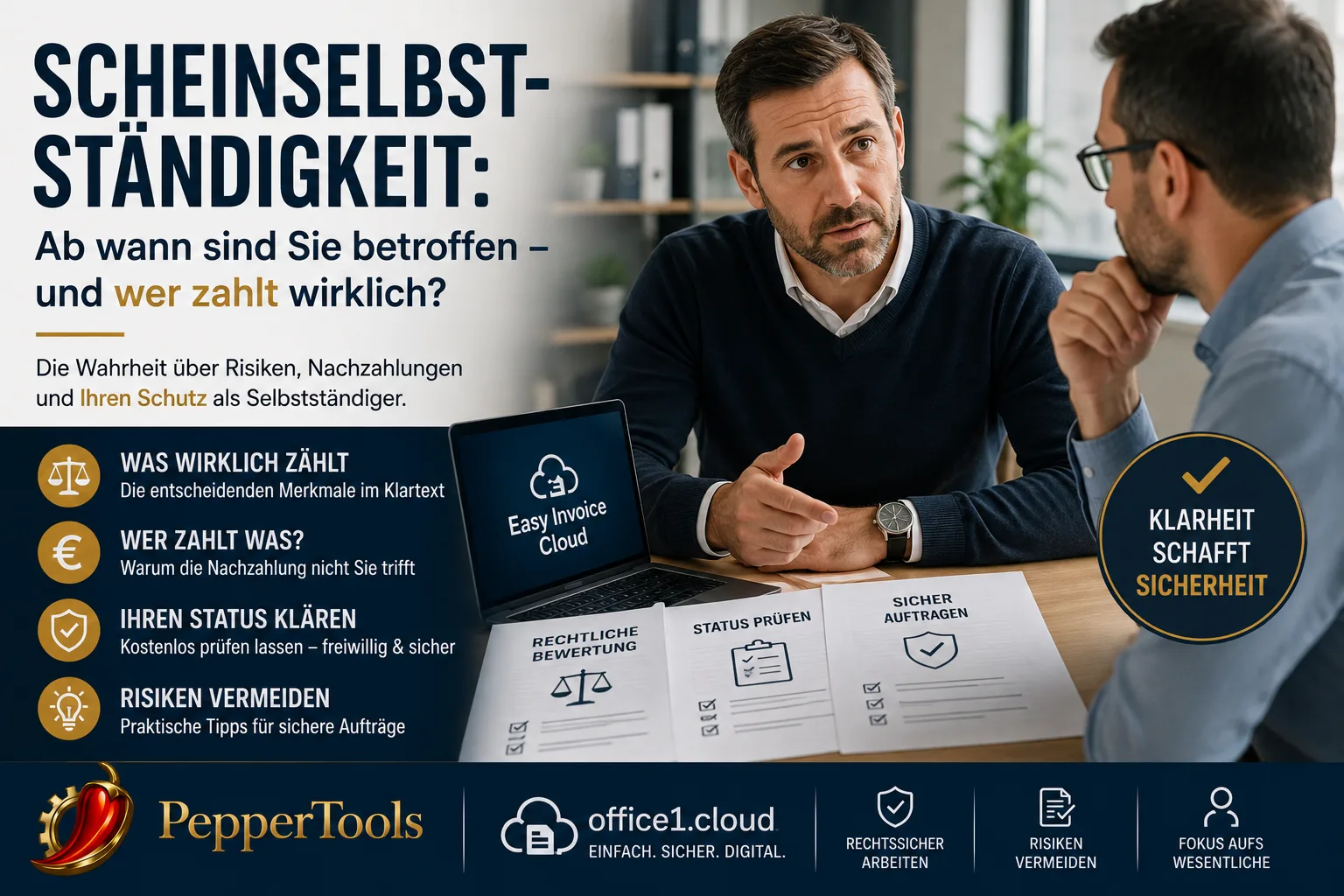 Bogus self-employment in Germany: when it applies – and why the back payment does not hit you