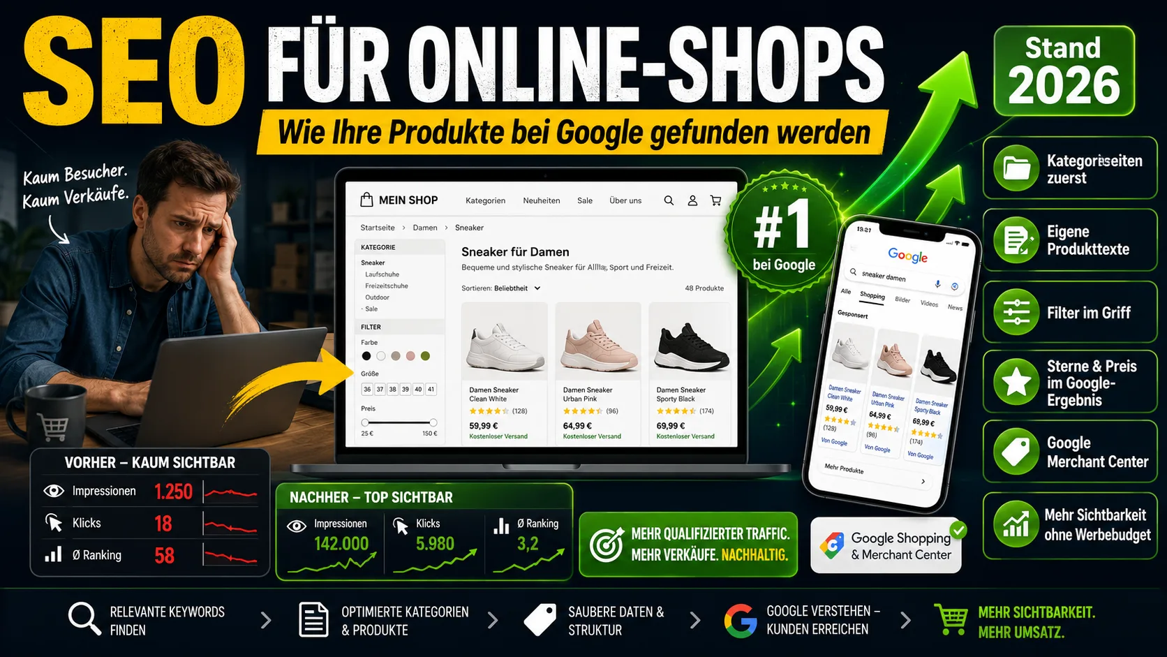 SEO für Online-Shops: Wie Ihre Produkte bei Google gefunden werden (2026)