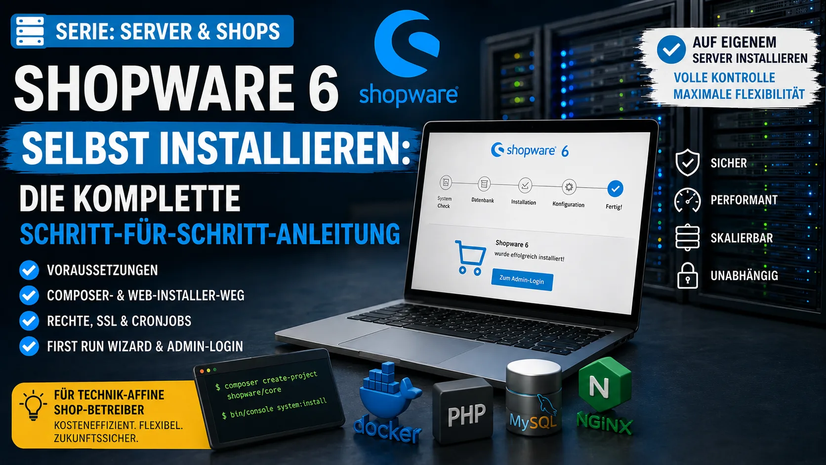 Instalar Shopware 6 uno mismo: la guía completa paso a paso (Serie: Servidores y Tiendas)