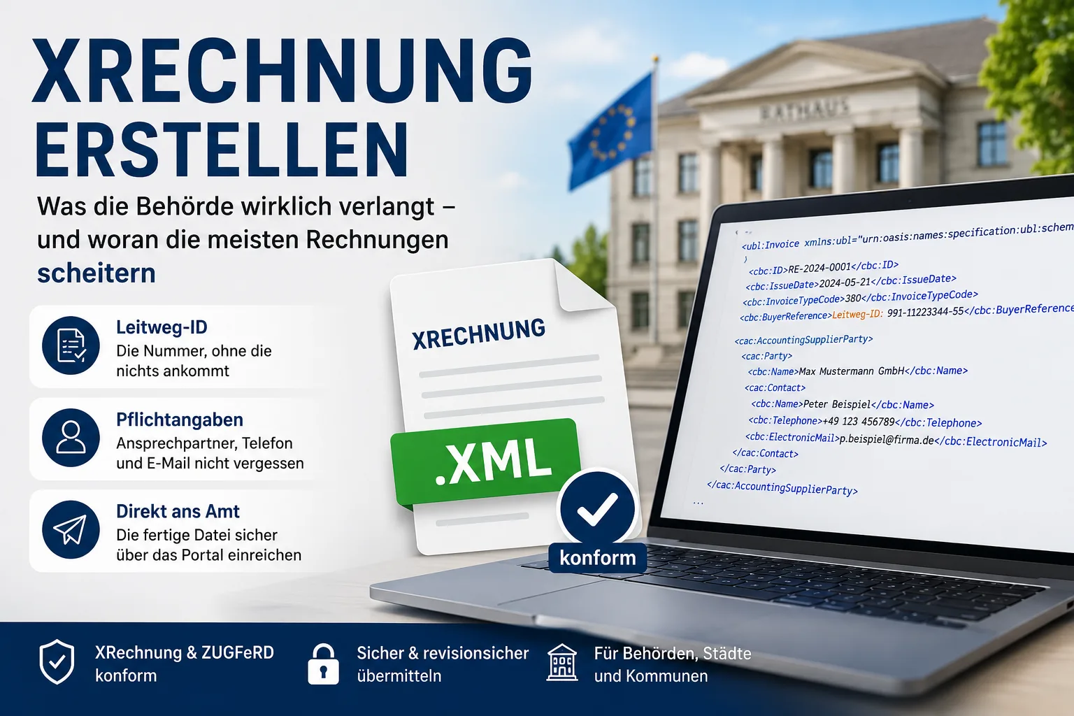 XRechnung erstellen: Was die Behörde wirklich verlangt – und woran die meisten Rechnungen scheitern